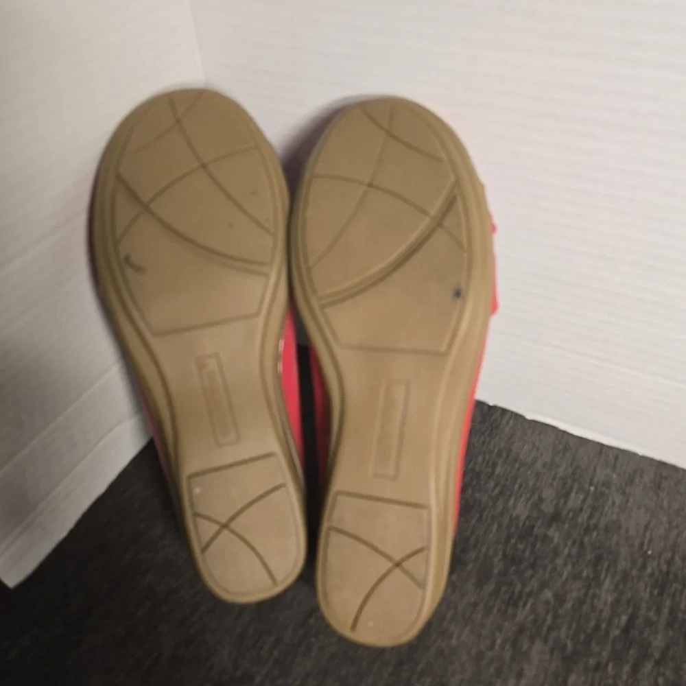 Comfortview The‎ Pamela Slip On Flat Womens Size 8M Red Bow Detail